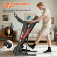 thumbnail image 6 of Treadmill with Auto Incline, 17" Incline Treadmill for Home, Compact, Foldable, 300lb Capacity, Shock Absorption, 12% Incline Automatic, 0.6-8MPH, 3.5HP, Pulse Sensor, Bluetooth App Running Treadmill, 6 of 7