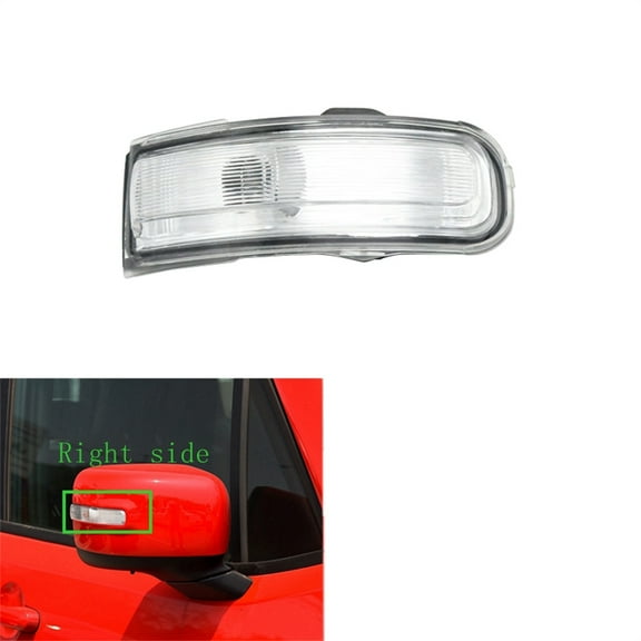 Fyuu Right Side Rear View Mirror Signal Light Cover For Jeep Renegade 2016-2021