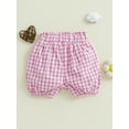 thumbnail image 2 of Nygoyerh Baby Girls Bloomers Shorts Plaid Print Elastic Waist Ruffled Detail Short Pants Infant Clothing 3M 6M 9M 12M 18M 24M, 2 of 7