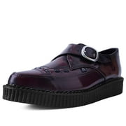 Burgundy Rub Off Pointed Buckle Anarchic Creeper - US: Mens 7 / Womens 9 / Red / Synthetic