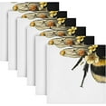 thumbnail image 6 of GZHJMY Cloth Dinner Napkins Bee Daisy Flower Kitchen Decor for Cocktail Gathering Housewarming Wedding 1 Pack 20" × 20", 6 of 7