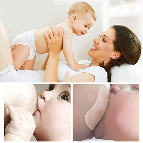 EIMELI Nipple Shield Premium Contact Nippleshield for Breastfeeding with  Latch Difficulties or Flat or Inverted Nipples, Non-Toxic Massage Granules