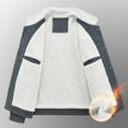 thumbnail image 6 of CHEEREAM Men's Winter Jacket Thick Thermal Cotton Warm Fleece Lined Coat Trucker Lapel Work Cargo Jackets for Men Gray 4XL, 6 of 8