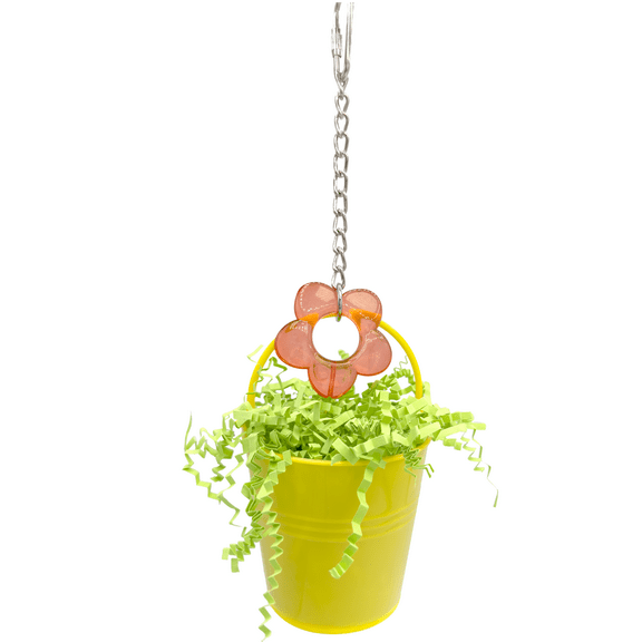 701 Flower Bucket - Handmade Foraging Colorful Bird Cage Toy