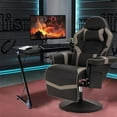thumbnail image 3 of LVUYOYO Massage Video Gaming Recliner Chair Ergonomic Backrest & Seat Height Adjustment Swivel Recliner PU Leather High Back Computer Office Chair with Cupholder, Headrest, Lumbar Support, Footrest, 3 of 9