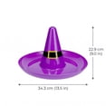 thumbnail image 5 of Halloween Party Supplies, Witch Halloween Decorations Purple Candy Dish, Halloween Candy Sculpted Piece Witch Hat Design, Plastic Halloween Serving Platter 14X9 Inch, Functional, 5 of 8