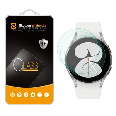 [3-Pack] Supershieldz for Samsung Galaxy Watch 4 (40mm) Tempered Glass Screen Protector, Anti-Scratch, Anti-Fingerprint, Bubble Free