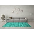 thumbnail image 3 of Ahgly Company Indoor Square Abstract Turquoise Blue Contemporary Area Rugs, 7' Square, 3 of 4