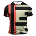 thumbnail image 1 of Styesk T-Shirts pour Homme Hommes Mode Décontractée Imprimé Sport Manches Courtes Col Rond Chemisiers Chemises, 1 of 4
