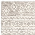 thumbnail image 5 of SAFAVIEH Micro-Loop Regis Geometric Aztec Wool Area Rug, Grey/Ivory, 5' x 5' Square, 5 of 7