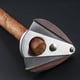 thumbnail image 4 of Gotas de lluvia medio pegadas a madera Cortador de puros de madera de acero inoxidable: guillotina de doble hoja afilada para un corte limpio y uniforme JM, 4 of 5