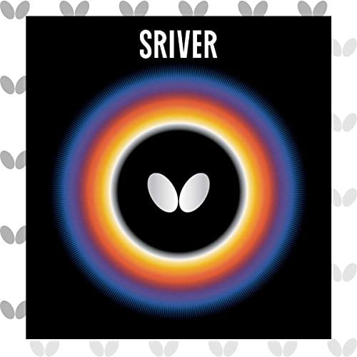 Butterfly Sriver Table Tennis Rubber | 1.5 mm, 1.7 mm, 1.9 mm, 2.1 mm, or MAX | Red or Black | 1 Inverted Table Tennis Rubber Sheet | Professional Table Tennis Rubber