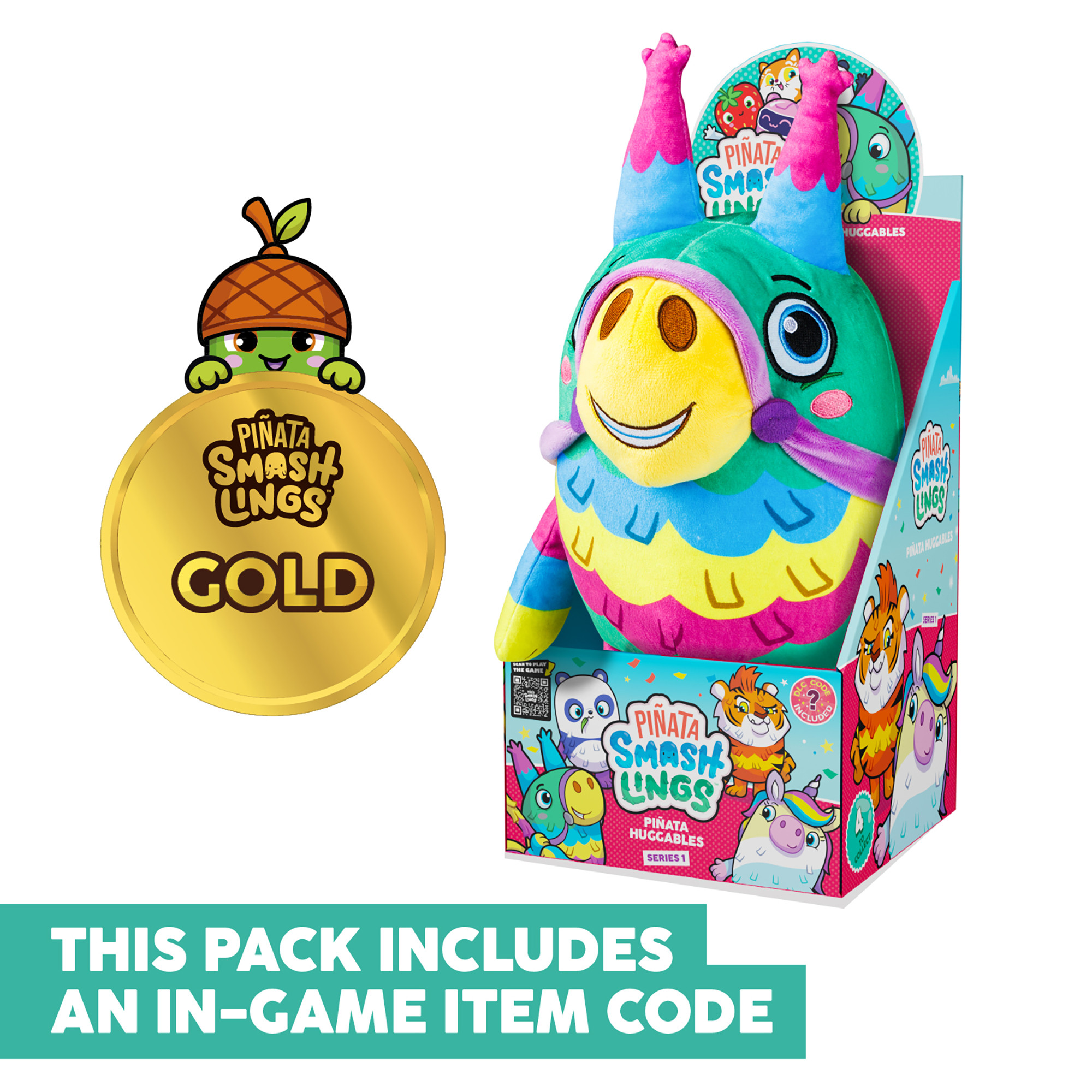 Piñata Smashlings: Huggable 12" Plush: Dazzle The Donkey - Series 1
