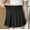 Black, variant on KIHOUT Plus Size Skirt For Women Fashion Women Pleated A-Line Skirt Anti-Burnout Solid High Waist Short Skirt