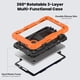 thumbnail image 3 of Funda para Samsung Galaxy Tab A9 8.7'' 2023 (SM-X110/X115/X117), Funda Protectora Resistente a Golpes con Protector de Pantalla, Soporte Giratorio de 360°, Correa para Mano/Hombro y Soporte para, 3 of 9