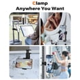 thumbnail image 4 of Travel Holder for Lenovo Tab P12/Pro - Phone Mount Desktop Stand Airplane 360 Degree Rotation Cradle Hands Free Clamp, 4 of 7