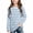 Blue, variant on Ashirexll Girls Long Sleeve Shirts Gradient Striped Print Long Sleeve Casual Top for Big Girls 3-14 Years