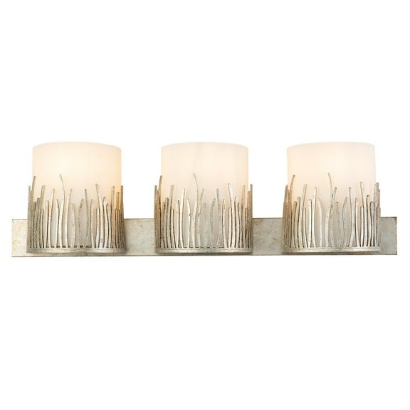 Lucas McKearn Sawgrass 3-light Metal Bath Vanity Light in Silver Leaf