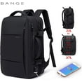 thumbnail image 3 of BANGE Mochilas Laptop Extensibles de Nailon Impermeable de 45 L de 17,3", Black, 1 Pieza, 3 of 12