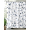 thumbnail image 3 of Blue Horse Waterproof Fabric Shower Curtain, Watercolor Vintage Animals Shower Curtain for Bathroom Curtains Bathtubs Hotel Washable Shower Curtains with 12 Hooks Stall 48x72in, 3 of 6