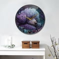 thumbnail image 3 of WOBOGO Purple Poodle Acrylic Wall Clock Battery Operated 9.5in Silent No Tick Bedroom Living Room Office Classroom Decoration, 3 of 10