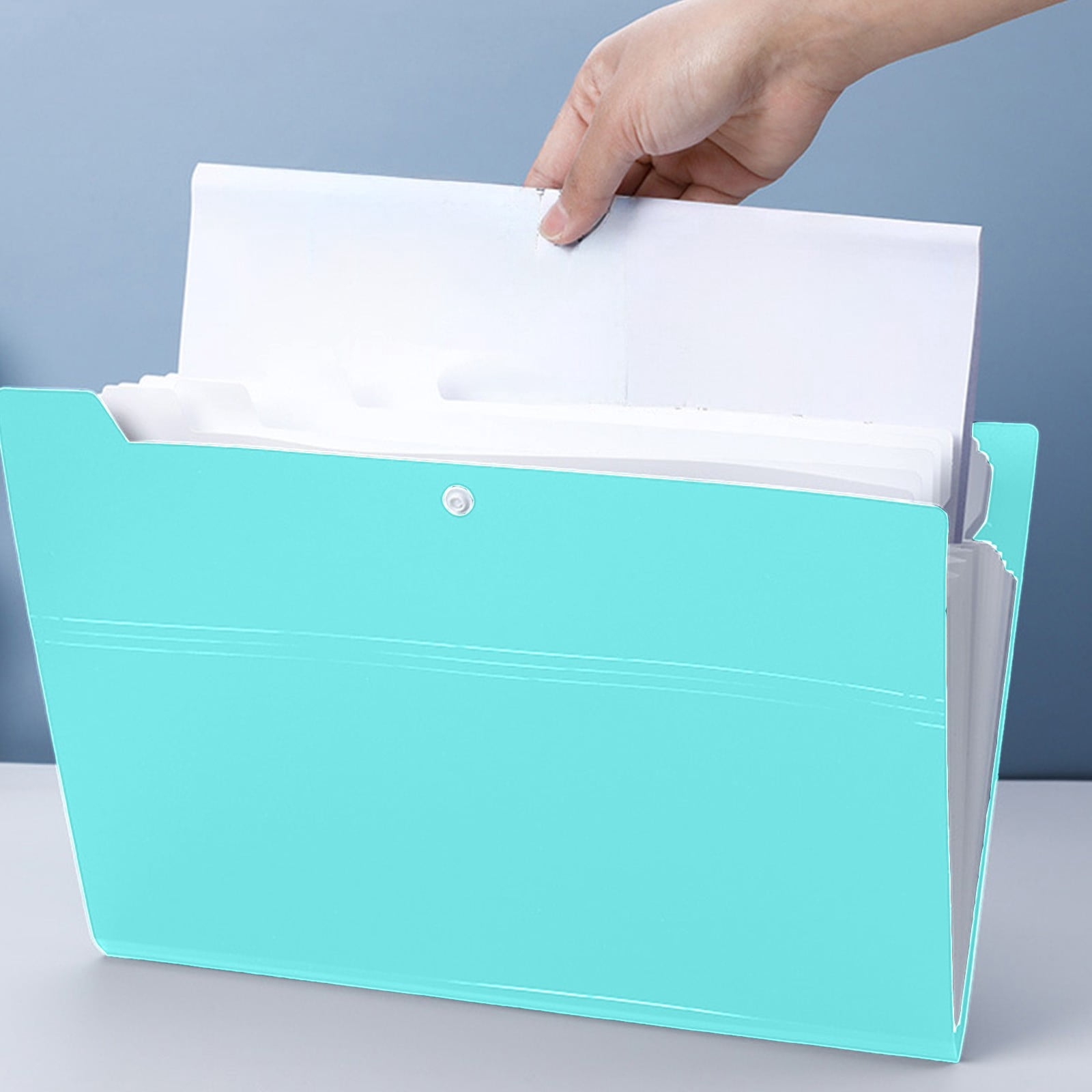 HBBKVI 2 Pack File Folders, 12-Pocket Accordion File Organizer, Organ Pack Folder A4 Exam Paper Classification Storage Bag Office Data Archive File Pack