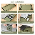 thumbnail image 4 of Heated Cat House Outdoor, DOMIPET Waterproof Large Insulated Winter Cat Shelter with Heating Pad for Multiple Cats Small Animals, Elevated Base, Escape Door & Roof Window, 4 of 10