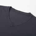 thumbnail image 7 of FAOWME Men Knitted Sweater Long Sleeve V Neck Solid Color Fashion Warm Comfortable Slim Fit Pullover Top For Autumn Winter Daily Wear Grey S, 7 of 7