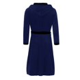 thumbnail image 5 of IDALL Anniversary Gifts for Men Gifts for Men Plus Size Tops Sleeved Clothes Winter Bathrobe Shawl Lengthened Plush Robe Coat Men's Home Long Blouse Camisas Para Hombres Pajamas 1Pc Bathrobe Blue 3Xl, 5 of 7