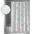 thumbnail image 3 of Colorful Flowers Shower Curtains for Bathroom Waterproof Fabric Bath Curtains Decor Bath Tub Curtain Polka Dots Spring Minimalism Art Decorative Shower Curtain Sets with 12 Hooks, 72x72 Inch, 3 of 6