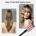 thumbnail image 5 of DAN Technology 3 Barrel Hair Curling Iron,Dual Voltage 1 inch Ceramic Hair Waver Hair Crimper Fast Heat,Rose gold, 5 of 7