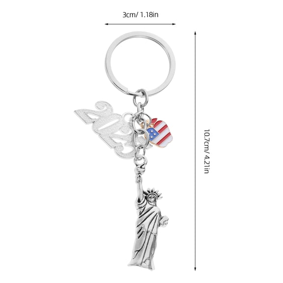 WEUVEB Souvenir Keychain with Statue of Charm - Travel , 1 Piece