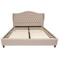 thumbnail image 3 of Valencia Tufted Upholstered King Size Platform Bed in Beige Fabric, 3 of 3