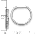 thumbnail image 4 of 10K White Gold Diamond Hinged Hoop Earrings (Width 18) (Length 16) - Jbsp, 4 of 5