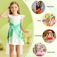 thumbnail image 5 of Benylion Tiana Princess Dress With Cape Girls Christmas Birthday Party Cosplay Costume Toddler Ruffle Sleeve Fancy Outfit Gift for 5-6 Years, 5 of 6