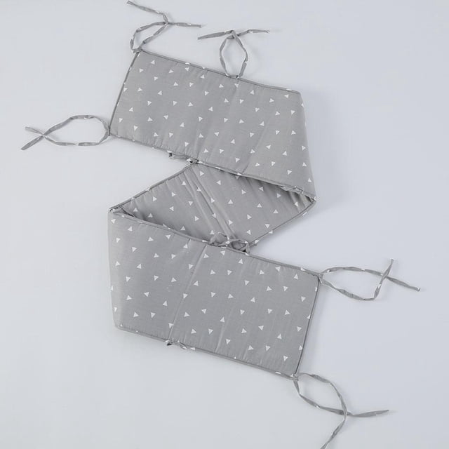 Cama de Cuna de Guardería para Bebé, Parachoques Grueso, Cuna Pieza Alrededor Del Cojín, Almohadas Protectoras para Cuna, Decoración de La Triángulo gris Yotijar Cojín de parachoques de cabecera