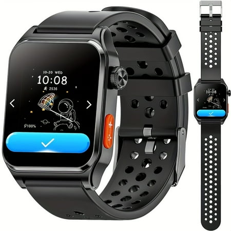 Mingwear 1.4-Inch Kids Smartwatch with Sports Tracking  Alarm Clock  Little Life Helper  Multi-Life Reminder  Kids Smartwatch (Black)