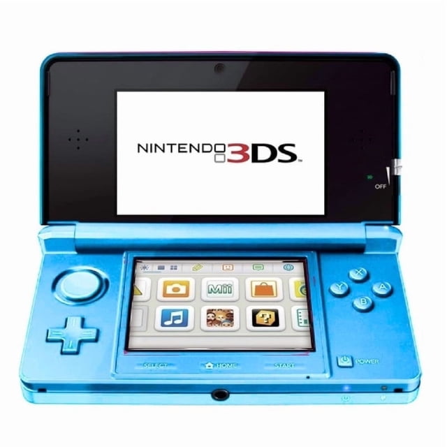 Restored Nintendo 3DS Game Console with RetroFam Charging Cable, Light Blue (Refurbished)