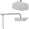 thumbnail image 2 of Rainfall Shower Head,G1/2 Thread 25cm Wall Stainless Steel Shower Head Bathroom Rainfall Shower Head Expertly Crafted, 2 of 8