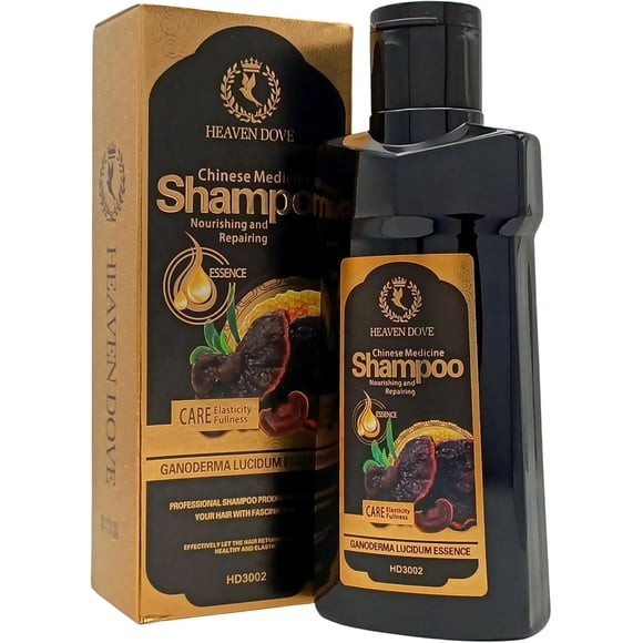 Shampoo Chinese Medicine Ganoderma 400ml - Heaven Dove, Nutritivo y Reparador está diseñado para cuidar la elasticidad y salud del cabello
