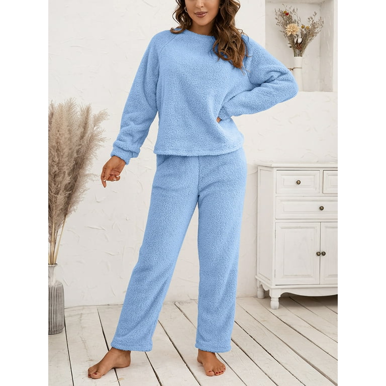Ma Baby Women Winter Warm Sleepwear Fleece Lounge Pant Bottoms