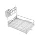 thumbnail image 3 of Escurridor de platos para encimera de cocina con escurridor, ahorro de espacio, multifuncional, bandeja escurridora de platos con boquilla ajustable Blanco, 3 of 9