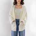 thumbnail image 3 of SOMER Women's Cardigan Sweaters Lantern Sleeve Open Front Oversized Lightweight Chunky Outwear Long Sweaters, 3 of 6