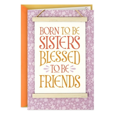 Hallmark Birthday Card for Sister With Detachable Gift (Blessed to Be Friends)