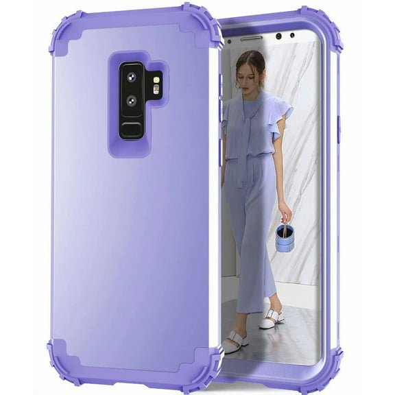 Dteck for Google Pixel 6 Armor Case, 3 in 1 Heavy Duty Shockproof Hybrid Hard PC Soft Rubber Drop Protection Slim Fit Hybrid Protective Cover Case, lightpurple