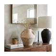 thumbnail image 3 of Two-Handled Vase for Living Room Decor - Handmade Pottery Paper Mache Flower Vase for Bedroom Vanity, House, and Office Decor - Boho Style Home Display for Table or Shelf Accent - 15", White, 3 of 13