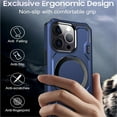 thumbnail image 4 of For Apple iPhone 16 Pro (6.3") Tough Shockproof Hybrid with Magnetic Ring Stand Compatible with MagSafe TPU + PC Protective Phone Case Cover by Xpression - Black, 4 of 9
