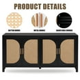 thumbnail image 7 of IQCNGVX Rattan Buffet Sideboard Kitchen Console Table with Doors Storage Credenza Accent Cabinet for Living Room Kitchen Dining, 7 of 7