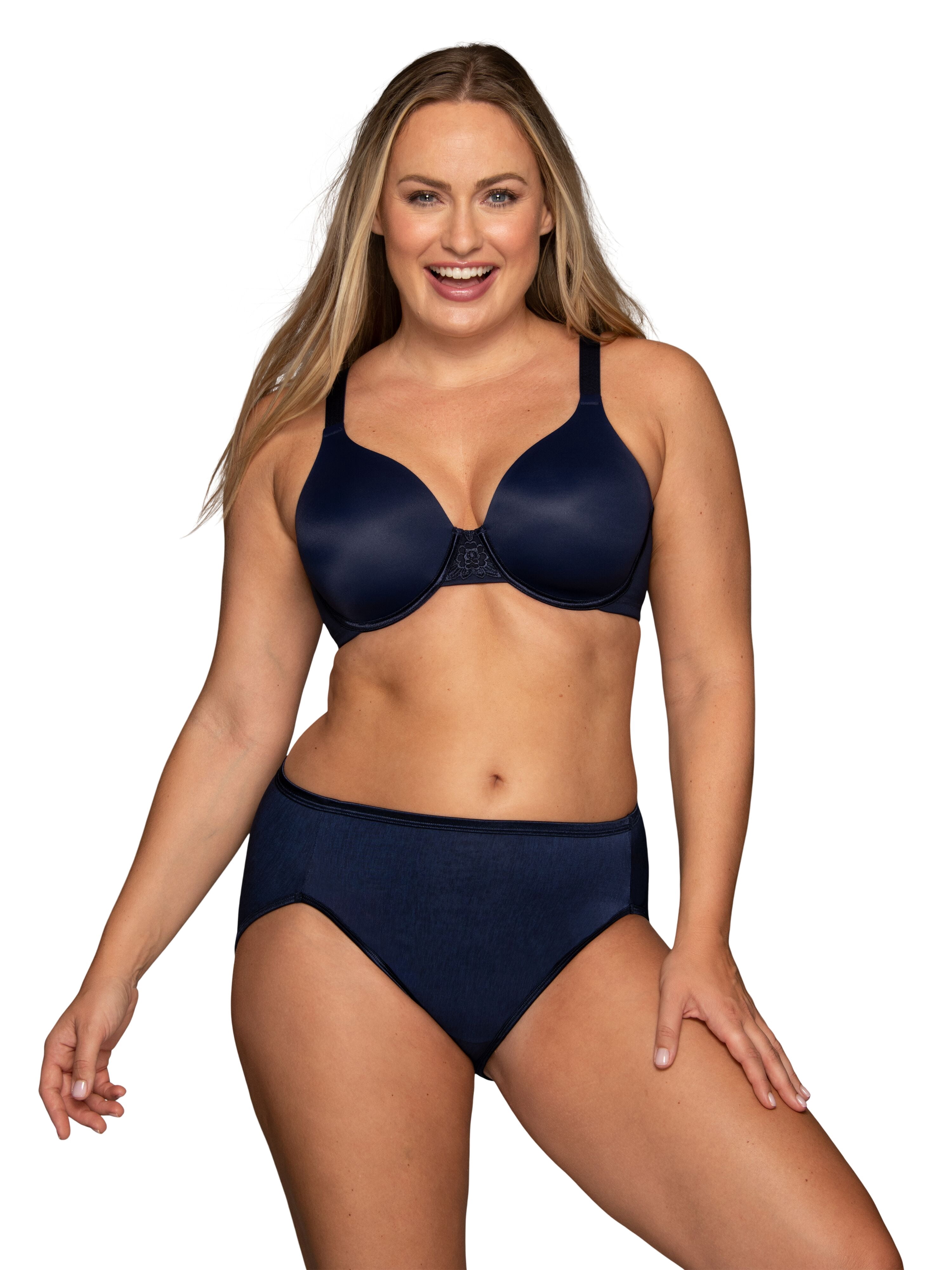 Vanity Fair Lingerie Women's Beauty Back Smoothing Underwire Bra, 4 Way Stretch Fabric, Lightly Lined Cups, Style 76380
