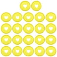 thumbnail image 1 of Unique Bargains Plastic Binding Discs, Yellow, 22 Count, 28mm, Heart Binder Rings, 1 of 6